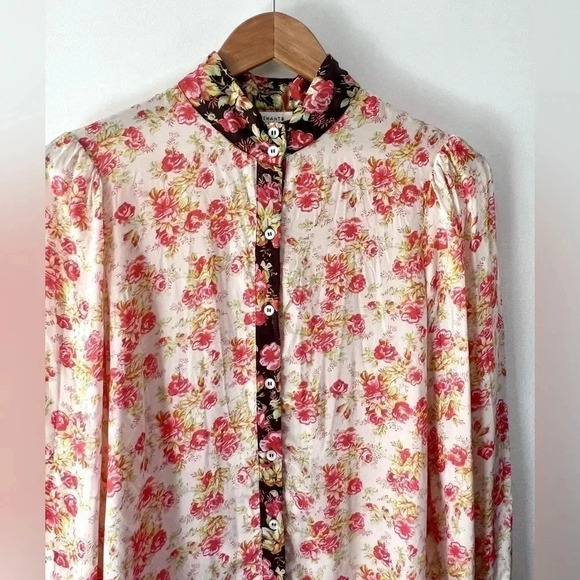 Hemant & Nandita‎ Fatima Floral Button-Down Top Size XS - Picture 6 of 12